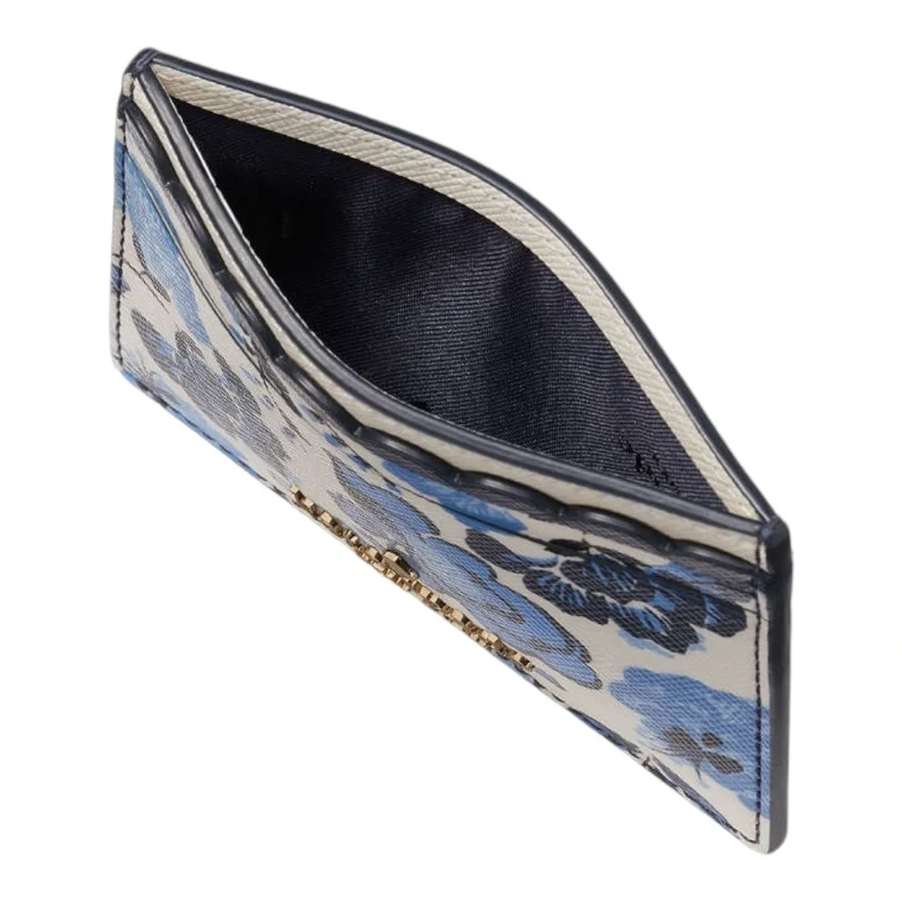 Kate Spade Madison Vase Wallet Floral Small Slim Card Holder Mini Wallet Peacock